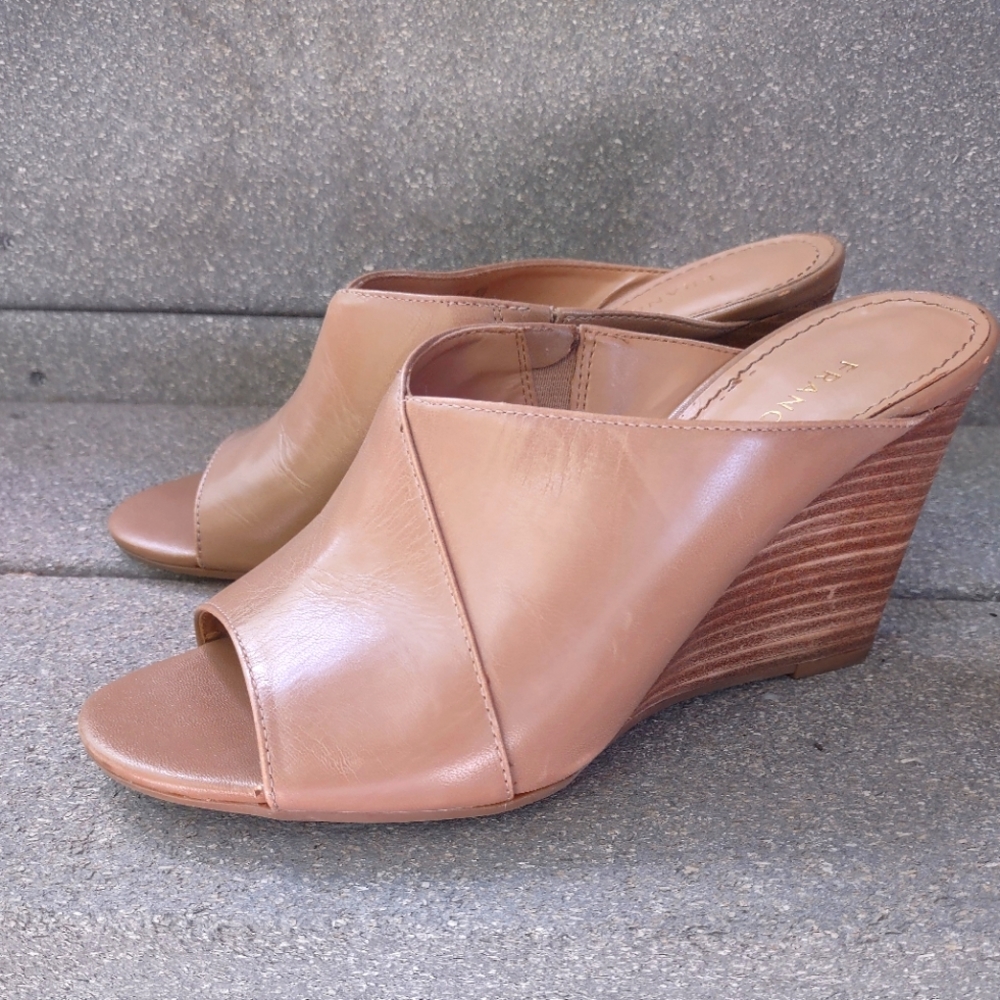 Franco Sarto wedge slip on 3.5" heel